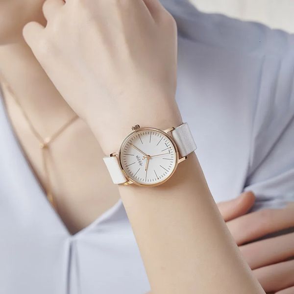 Classique Julius Lady Montre Femme Japon Quartz Heures Top Mode Bracelet En Cuir Véritable Fille Anniversaire Valentine Mère Cadeau Boîte 240112