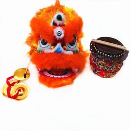 Costume de mascotte de gong de tambour de gong de danse de lion d'enfant classique