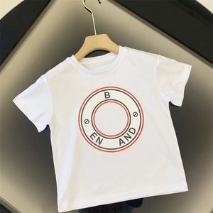 klassieke kinderen bedrukte t-shirts luxe jongens meisjes T-shirt met korte mouwen mode kinderkleding van puur katoen zomer top met halve mouwen