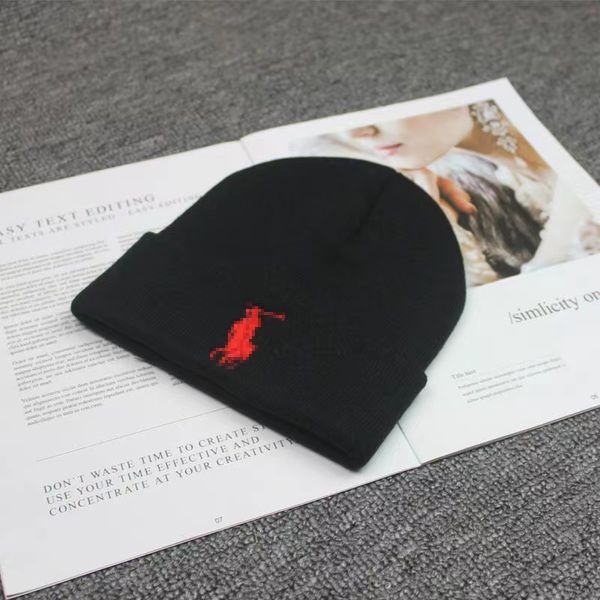 Chapeau tricoté classique pour femmes, bonnet de styliste en laine Polo tissé, chapeau de ski chaud pour hommes