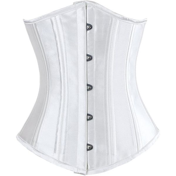 Corset classique à lacets en Satin désossé en acier, 26 spirales, sous le buste, modelant, à la mode, amincissant, cintré à la taille, XXS-XXL