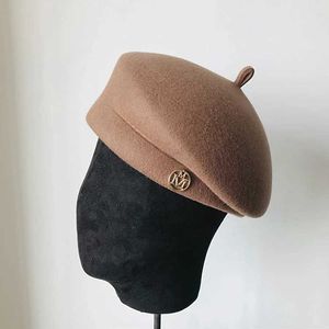 Klassieke Dames Baret Hoed Fancy Wolvilt Warmer Winter Cap Wit Zwart Vrouwen Fedora Tovenaar Bunker Formele 230920