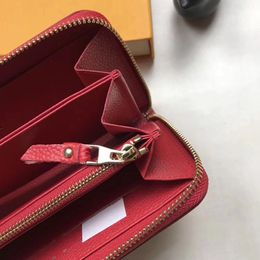 Cartera larga clásica para mujer chica estudiante retro monedero en relieve cremallera sección larga cuero suave cartera de gran capacidad bolsa para teléfono 1795