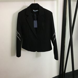 Classique revers cou vestes femmes marque manteaux 2 couleurs lettres broderie veste femme élégant charme manteau vêtements d'extérieur