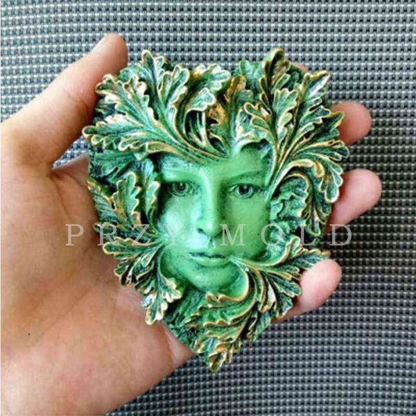 Classic Leaf Design Femme Avatar Moule de silicone