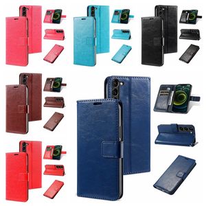 Étuis portefeuille en cuir classiques pour Samsung Galaxy A15 A05 A05S Huawei Mate 60 PRO Redmi Note 13 Pro Pro + OPPO A38 4G Vintage Retro Crazy Horse Flip Cover ID Card Slot Pouch