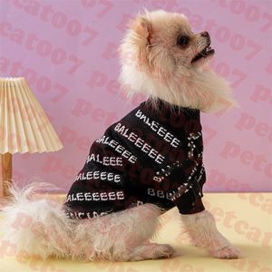 Klassieke brief huisdieren trui shirt hondenkleding stretch gebreide huisdier t shirts modehonden sweatshirt multi color