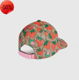 Casquette de baseball classique imprimé fraise femmes célèbre coton réglable crâne Sport casquettes de balle de golf courbé cactus de haute qualité 8718655