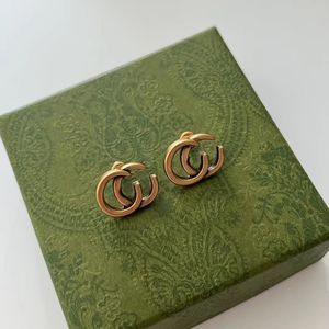 Klassieke Letter Studs hebben stempels Retro gouden oorbellen Designer voor dames bruiloft verjaardagscadeau sieraden