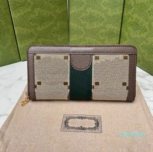 Classique Lettre Portefeuille Femmes Pochette Hommes Sac Or Matériel Lettre Boucle Interne Fermeture Éclair Poche Carte Paquet Haute Qualité Long Portefeuille En Cuir Véritable Sac