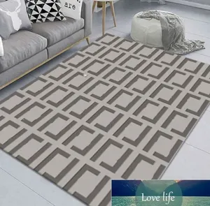 Alfombra de sala de estar clásica alfombra geométrica gris moderno para la mesa de café del sofá de dormitorio alfombras de decoración de la casa de la casa al por mayor