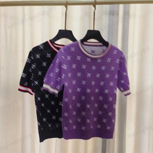 Camiseta clásica con estampado de logotipo Camiseta de verano para exteriores Camisetas casuales Cómodas y transpirables Mangas cortas Cuello redondo Tops Camiseta Ropa de diseñador Womem Camisetas