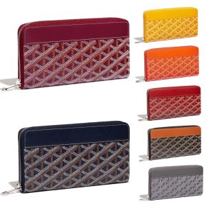 Matignon Card Holders Man Long Designer Wallet Paspoorthouder Kaarthouder Dames Purse ID Kaart Mens Red Wallets Luxurys Munt Portemonnees Zippy Keychain Key Pouch met doos