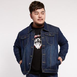 Chaqueta holgada clásica para hombre, abrigo vaquero informal, talla grande asiática, M-8XL para hombre gordo de 150kg, V￪tements De Grande Taille Pour Hommes