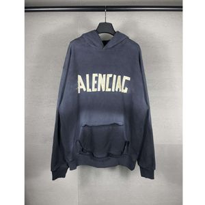 Classic Loose Version Hoodies Balencigs ontwerper Hoodie Family Heren Sweaters mode 23SS High Nieuwe Tape Letter Printing Hooded Capual Loose Men Women Women C1JQ RNDW