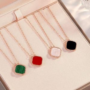 Classic Lucky Clover ketting hanger kettingen 4/vier blad rosé goud Sier vergulde agaat diamanten sieraden voor vrouwen verjaardag Valentijnsdag geschenken