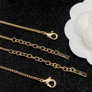 Klassieke luxe designer sieraden hanger kettingen bruiloft armbanden sieraden ketting merk eenvoudige brief vrouwen ornamenten gouden ketting