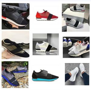 Chaussures décontractées extérieures pointues Race Runner Trainer Chaussures hommes Femmes Flat Flat Cut Lace Up Brewable Mesh Sneaker