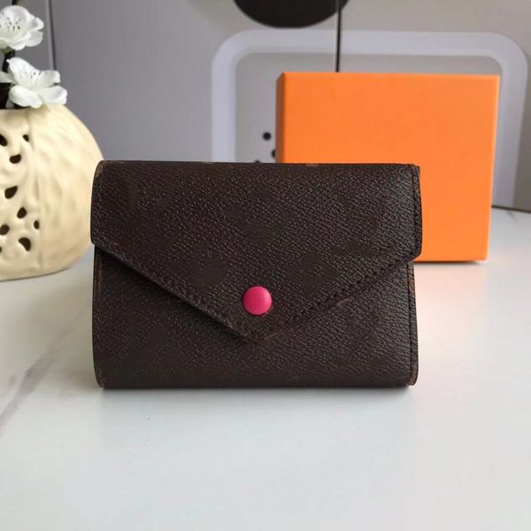 Portefeuille de créateur de luxe classique Portefeuilles en cuir véritable de haute qualité Porte-monnaie pliant pour femmes Porte-documents Porte-passeport Pochette photo