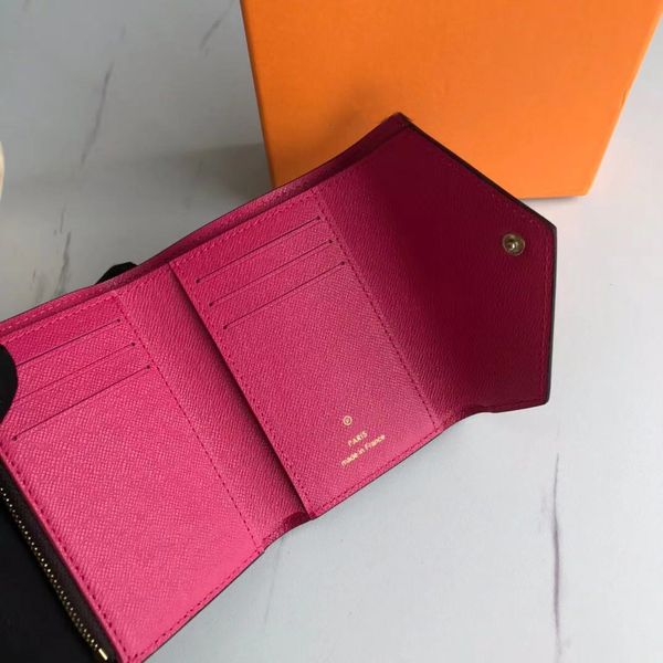 Portefeuille de luxe classique Designer Portefeuilles en cuir véritable de haute qualité Portefeuilles pour femmes Porte-monnaie pliant Porte-documents Porte-passeport Phot 14