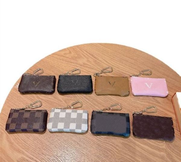 Diseñadores de lujo clásicos Mini monedero llavero moda para mujer para hombre titular de la tarjeta de crédito monedero monedero anillo llavero896