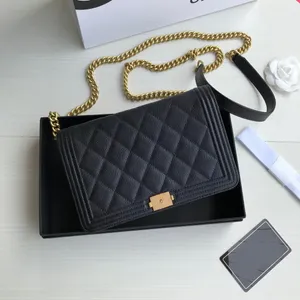 Brand de luxe classique portefeuille Vintage Lady Brown Leather Handbag Designer Chain Sac à bandoulière avec boîte en gros 02
