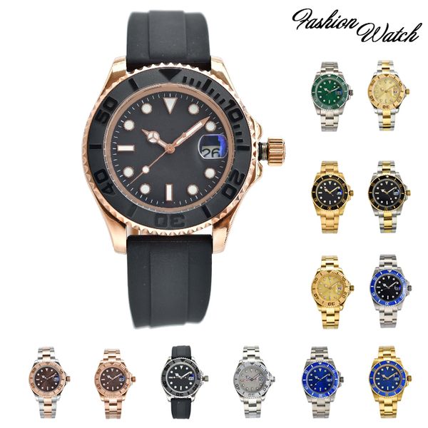 Classicy Fashion Men's Watch 42 mm Affaire en acier inoxydable imperméable STRAPE CASSIQUE MÉCANIQUE MÉCANIQUE SAPPHIRE BOUCLE PLODING DATE