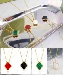 Colliers pendentif de luxe classique pour femmes élégant 4 collier médaillon trèfle à quatre feuilles chaînes de cou de haute qualité Designer Jewelr4718843