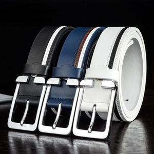 Klassieke luxe van topkwaliteit herenspeld Buckle lederen riem mode Koreaanse broek riem voor casual werk jurk lengte 105-125 cm breedte 3 3 cm 264Q