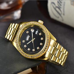 Klassieke luxe horloges voor mannen en vrouwen mode casual horloge quartz uurwerk paar klokken diamant dubbele kalender roestvrij 323Z