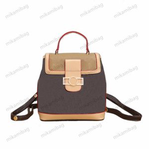 Mochilas clásicas de lujo para mujeres, mochilas escolares para estudiantes, paquetes de cuerdas de diseñadores con flores estampadas en relieve, bolsa para deportes al aire libre 319T