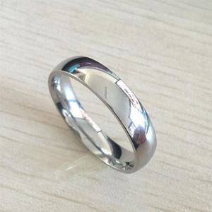 Klassieke mannelijke Echte witte Goud Kleur 6mm Titanium Staal Vrouwen Mannen Bruiloft zilveren Ring Top Kwaliteit niet vervagen Liefhebbers Bruiloft Jewelry213t