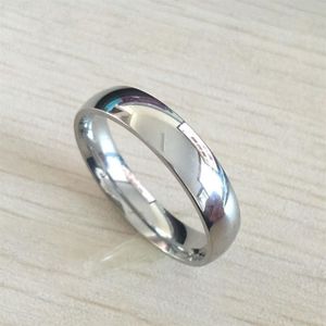 Klassieke mannelijke Echte witte Goud Kleur 6mm Titanium Staal Vrouwen Mannen Bruiloft zilveren Ring Top Kwaliteit niet vervagen Liefhebbers Bruiloft Jewelry223R