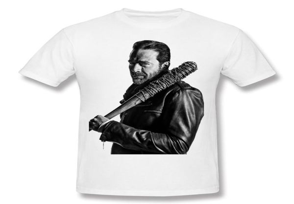 Homme classique 100 coton The Walking Dead Negan T-shirt homme col rond bleu foncé Tee hauts vêtements à manches courtes grande taille imprimé T S4949649