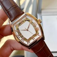 Classic Mans Watch 42 mm Automatique Mécrasse-bracettes Mélange de bracelet en cuir Business Montre de Luxe Watches For Men