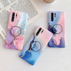 Étuis de téléphone en marbre classique pour Huawei P40 Pro P30 P20 Lite Pro Mate 30 20 Pro support plié Flexible couverture arrière souple