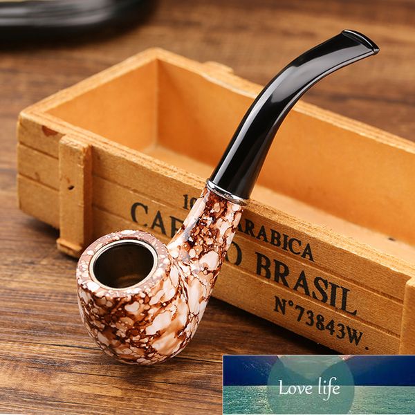 Résine de marbrure classique Tuyau multicolore Filtre de cheminée Pipes à tabac Pipe à cigare Narguile Broyeur Embouchure à fumée Conception d'experts de prix d'usine Qualité