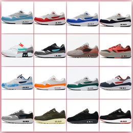 Classic Max 1 Chaussures de course Air One Off 87 Designer Men Women Sean Wotherspoon Patta Monarch Travis Cactus Jack Baroque Brow Brown Anniversary Royal Red Trainer Sneakers
