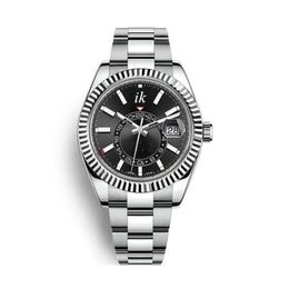Classic Mechanical Watch Mens Automatic Machinery Watches 36 mm en acier inoxydable Super Montre à bracelet Black Face 165271W