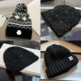 Clássico masculino e feminino designer de moda chapéus jacquard unissex sem beirais chapéu capa de cabeça boné de algodão de malha ao ar livre quente outono inverno malha windbreak