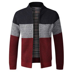 Klassieke mannen herfst trui jas dikke casual trui cardigan heren merk slim fit knitwear bovenkleding warm gebreid trui jas y0907