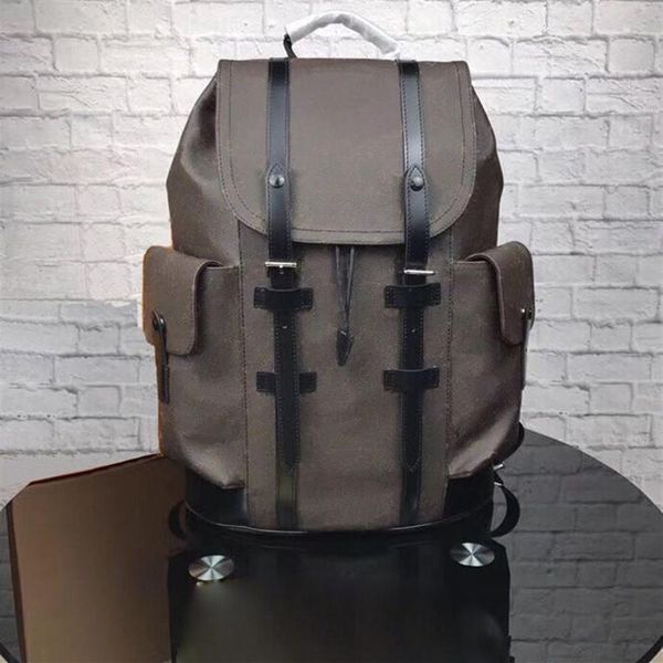 Mochila clásica para hombre, bolsos, mochilas escolares de cuero real, bolsos de hombro para hombre y mujer, tamaño de mochila 41 47 13cm216l