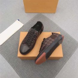 chaussures de créateurs classiques pour hommes à lacets noir marron mode luxe imprimé chaussures de sport pour hommes