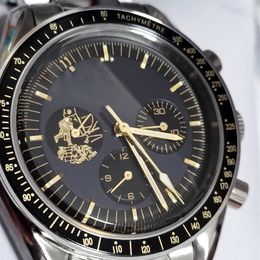 Klassieke heren heren 50e verjaardag automatische horloges beweging mechanisch ontwerper horloge ruimte montre de luxe roestvrij luxe watch255m