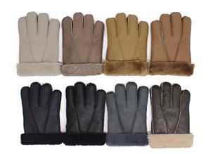 Klassieke mannen nieuwe 100 lederen handschoenen hoogwaardige wollen handschoenen in meerdere kleuren 9609914