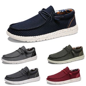 Klassieke mannen loopschoenen zwart bruin grijs wijn rood donkerblauw mode heren trainers # 16 outdoor sport sneakers walking runner schoen