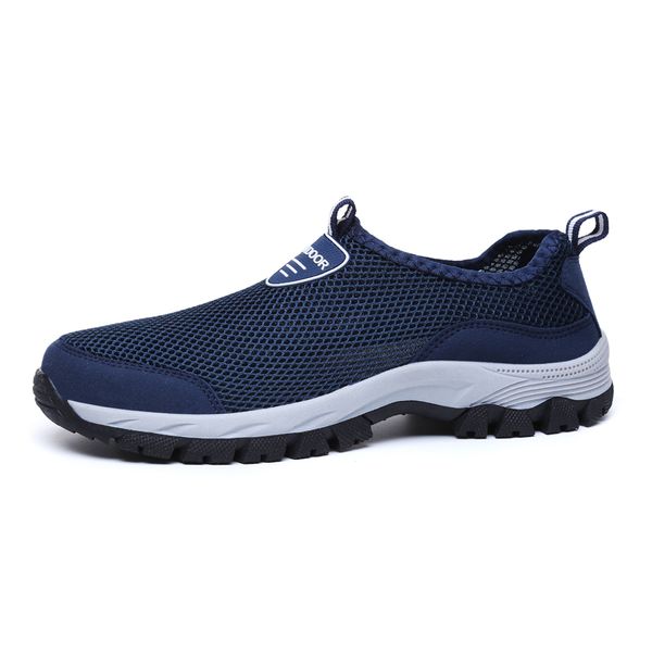 Zapatos para correr clásicos para hombre Negro gris azul marino Moda # 22 Zapatillas de deporte para hombre Zapatillas deportivas para exteriores Zapatillas para caminar Tamaño del zapato 39-44