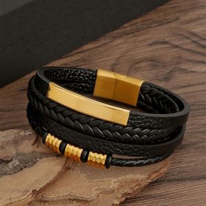 Klassieke heren gevlochten armband nieuwe handgeweven armband multi-layer combinatie accessoires mode heren sieraden