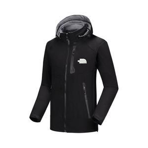 Chaqueta clásica Polartec softshell norte con capucha para hombre, deportes masculinos, a prueba de viento, impermeables, transpirables, abrigos de invierno TAMAÑO S-XXL