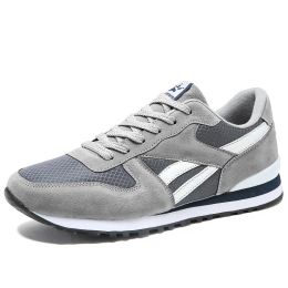 Zapatos clásicos para hombre, zapatos para correr de cuero de ante ligero Retro, zapatillas transpirables para hombre, zapatillas deportivas para correr con amortiguación para mujer, entrenador